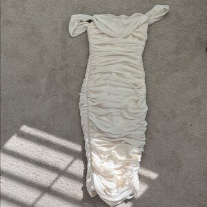 House of CB white bridal shower Dress